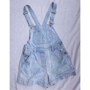 1990s Y2K Ann Taylor Cotton Overall Shorts
